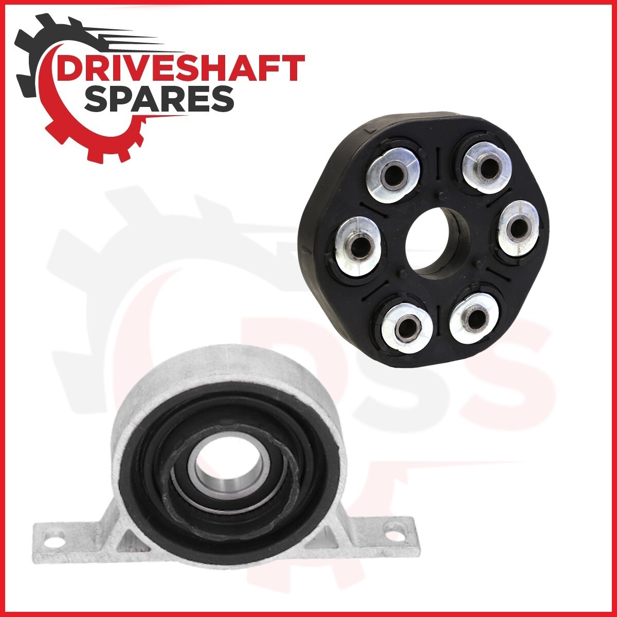 Driveshaft Center Carrier Bearing Support and Flex Disc Kit Fits