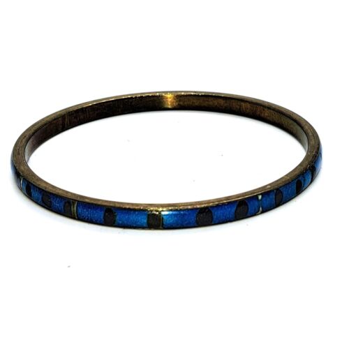 Embellished brass bangle stone or shell design glued on - Picture 4 of 4