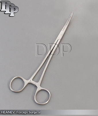 HEANEY Forceps 8.5'' Extra Heavy, Double Tooth, Curved