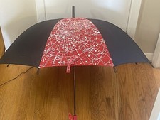 RARE VINTAGE ARAMIS NAVIGATORS UMBRELLA BLACK RED ORIGINAL PACKAGE NEW WITH TAGS