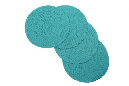Daisy® Woven Braided Non-Slip Table Placemats 15 Inches Round Set Of 4 - Picture 7 of 10