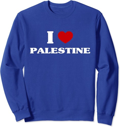 Palestine I Heart Palestine Souvenir I Love Palestine Unisex Crewneck Sweatshirt