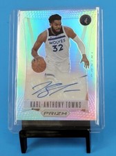 2021-22 PANINI PRIZM KARL-ANTHONY TOWNS SILVER FLASHBACK PRIZM AUTO NO. FS-KAT