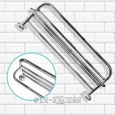 Metlex Majestic Bathroom Towel Rack Rail With Under Rail Chrome Finish AMJV1754
