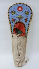 Fine Full-Sized Nez Perce Floral Beaded Cradle 39" x 15 3/4" Late 19th Century