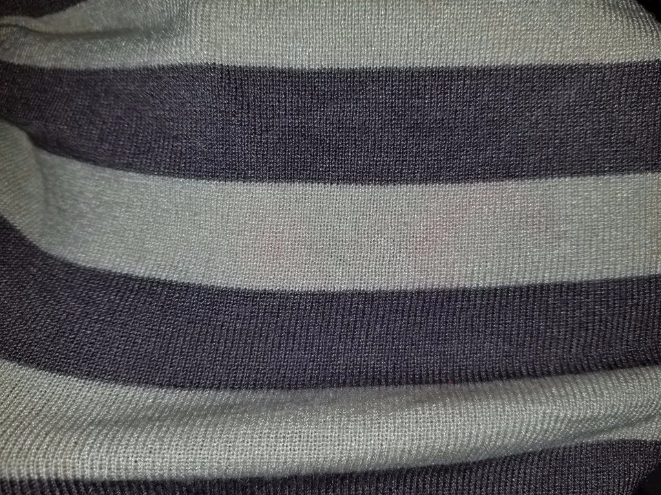 Camisa Suéter Top Blusa Metaphor Mujer Talla L Grande Beige Gris Rayas Foto 3 de 4