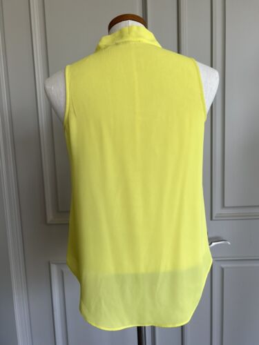 Violet Claire Womens Yellow Sheer Tank Sleeveless Vneck Top Sz S - Picture 4 of 4