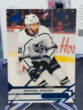 2020-21 UD Overtime Hockey Michael Amadio Blue Foil