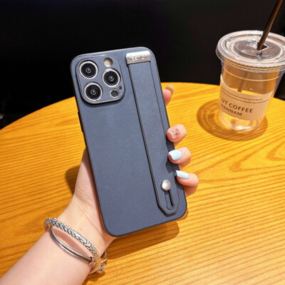 Handyhülle Für iPhone 15 Pro Max 14 13 12 Stoßfest Wrist Strap Leder Slim Cover