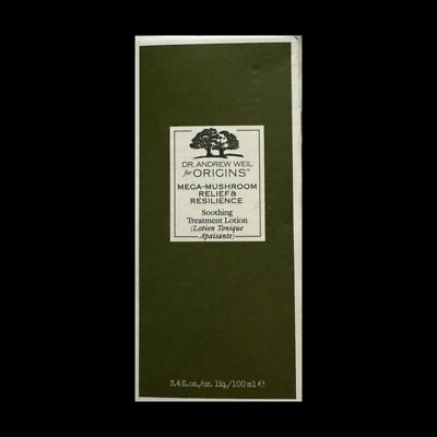 ORIGINS Dr. Weil Mega-Mushroom Soothing Treatment Lotion Full Size 3.4 oz 100 ml