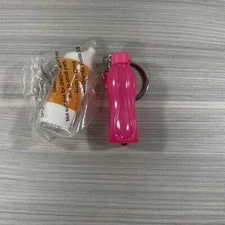 Tupperware Keychain Set of 2 Mini Quick Quench and Mini Eco Water Bottle New!