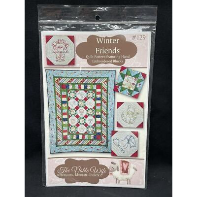 Winter Friends Quilt Pattern featuring Hand Embroidered Blocks | The Noble Wife