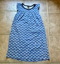 Tea Collection girls blue print sleeveless dress size 8 EUC