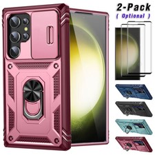 For Samsung Galaxy S23/S23+/Ultra 5G Hybrid Stand Case Cover w/ Screen Protector