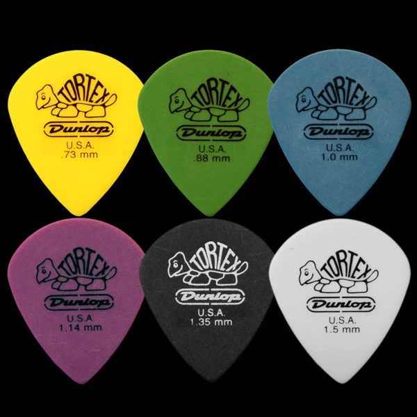 6 selecciones de guitarra Dunlop Tortex Jazz III 3 XL - 1 de cada tamaño
