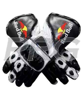 Red Bull SPR Racing Gloves   Genuine Leather Motorcycle Guantes & Gants