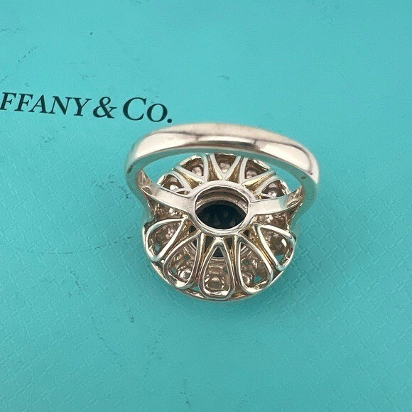 Tiffany & Co. Ziegfeld Pearl and Onyx Cocktail Ring Sterling Tiffany & Co. Ziegfeld Pearl and Onyx Cocktail Ring Sterling