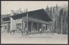 1900s Canada ~ Field, B.C.  ~ C.P.R. Chalet ~ Emerald Lake ~ UDB ~ CP Railway