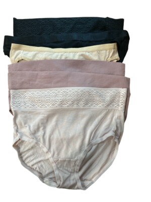 Felina, Puma Ladies' Hi Cut Panties 6-pack  Ultra Soft Full Coverage - SMALL B3