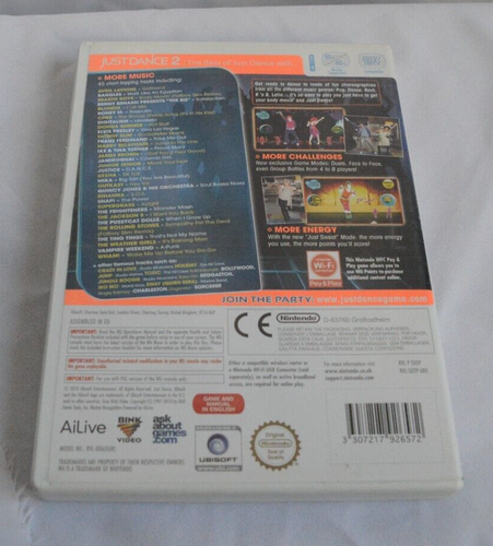 Just Dance 2 (Wii) nintendo PAL dance party game - Picture 2 of 4