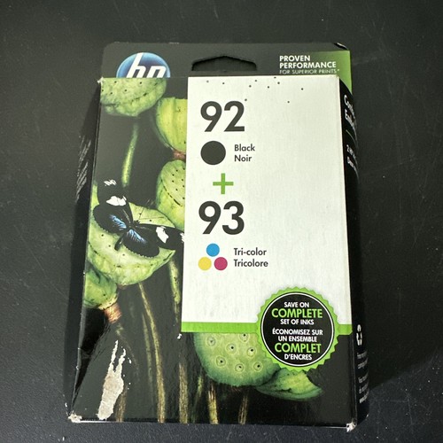 HP Genuine #92 Black & 93 Tri-Color Ink Cartridges Sealed Retail Box Exp 11/19