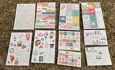 Simple Stories DREAM BIG 4X6 Sticker Sheets Little Girl Magical Unicorn Fairy