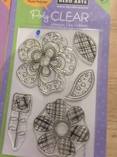LOT of hero Arts PolyClear Flower Stamp Sets