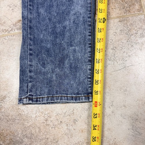 Grindhouse Jeans Mens 38x32 Blue Biker Moto Distressed Straight Leg Grunge - Picture 5 of 14