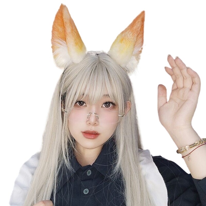 Fox Ears Spa Shower Headband Cosplay Anime Party Hair Hoop
