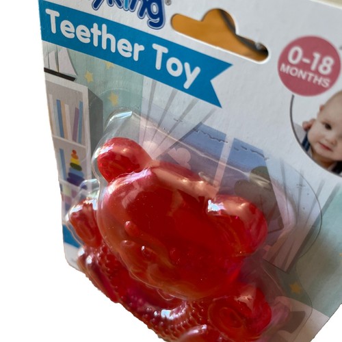 Babyking Water Filled Red Bear Teether Toy BPA Free Gum Soothing Chew 0-18 Month - Picture 6 of 7