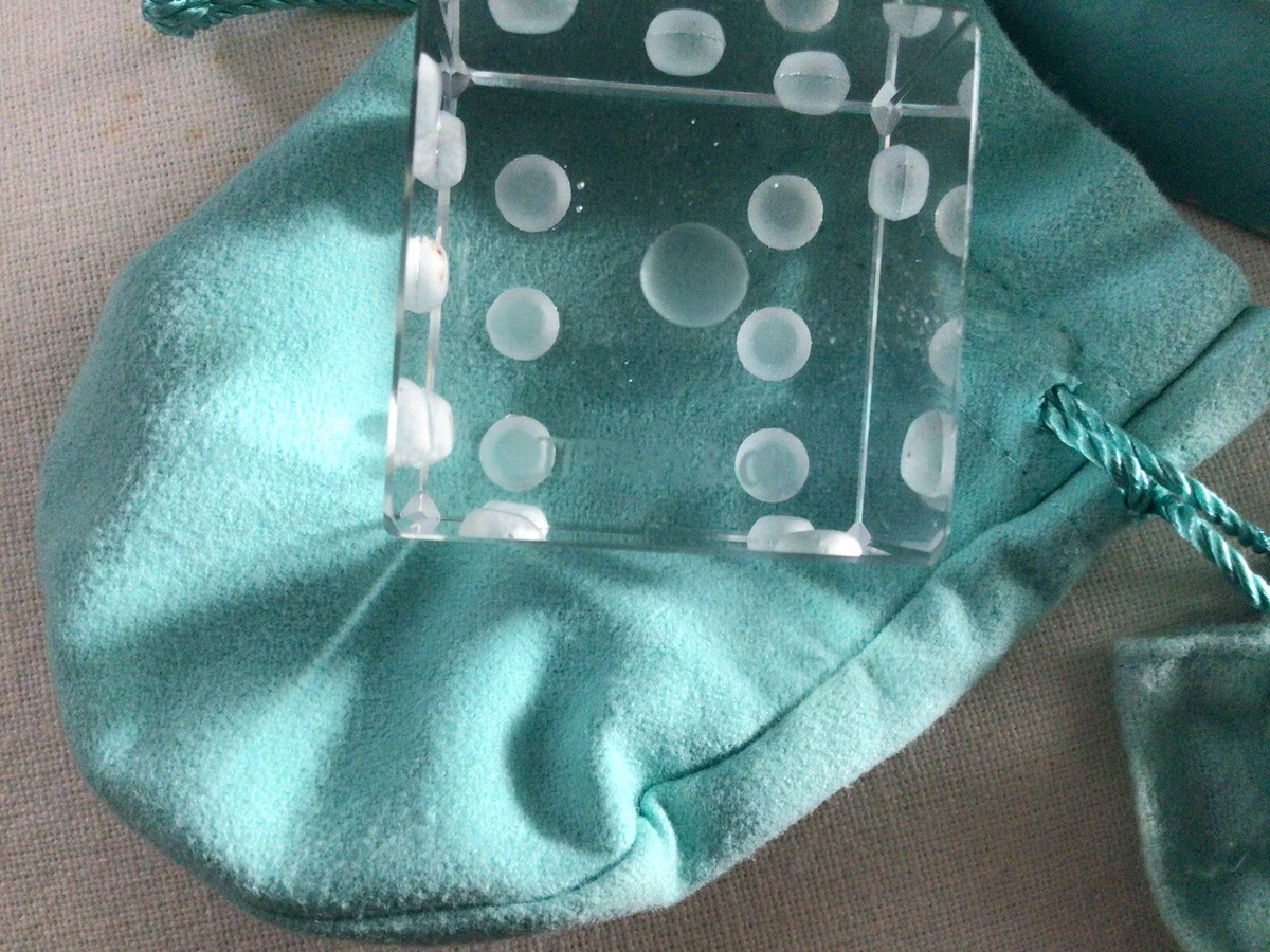 TIFFANY & CO EXCLUSIVE RETIRED PAIR OF “DICE” ESTATE NEVERUSED