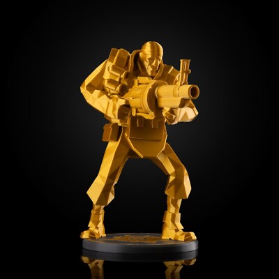 Team Fortress 2 Demoman Figurine | 3D Printed Low Poly TF2 Demoman Model