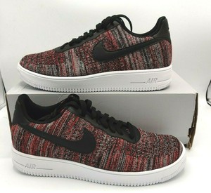 nike air force 1 flyknit 2.0 university red black
