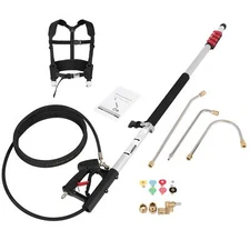 Telescoping Pressure Washer Wand 24FT, 4000 PSI Max Working Pressure for Wall
