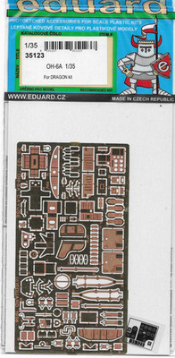 White Label Eduard OH-6A Cayuse Photo Etch Details in 1/35 123 For Dragon Kit