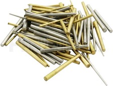 100 Mixed Taper pins: Clock Steel Brass Assorted Mix Sizes Pin Tapered Repairs