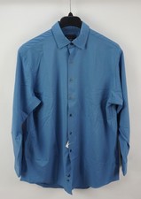 80 Alfani Performance Easy Care Dress Shirt Men's 16-16.5 32/33 Blue Stretch