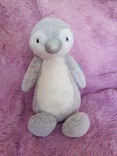Jellycat Bashful Sparkle Penguin Grey Plush Soft Toy NEW Retired