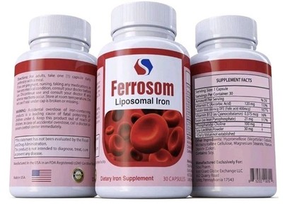 Ferrosom Liposomal Iron Dietary Iron Supplement 30 Capsules