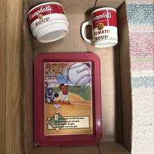 Campbell  s Soup collection of tray, bowl and cup.