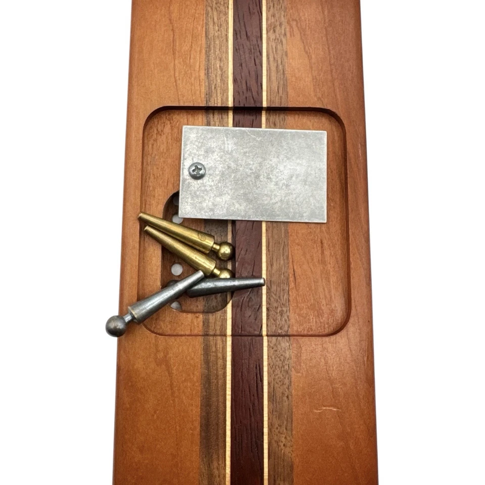 CRIBBAGE Deluxe GAME w/ Pegs Hardwood Creations Vintage Select 13" Hardwoods USA - Image 4 of 4