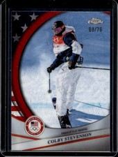 2026 Topps Chrome US Winter Olympics Colby Stevenson USA Flag Refractor #/76