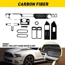 For Ford Mustang 2009-2013 Carbon Fiber Interior Front Center Cover Trim Sticker