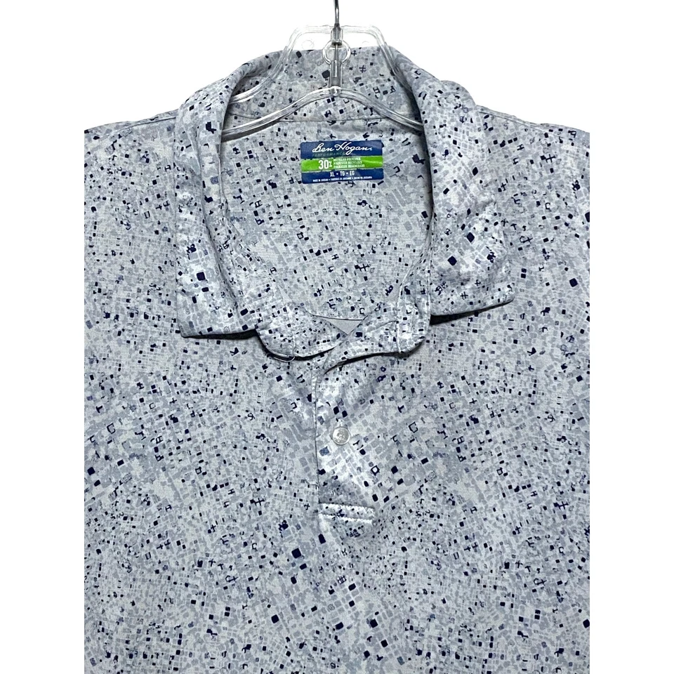 Camisa Polo Ben Hogan Performance Hombres XL Atletismo Geométrica Golf Resort Wear Foto 2 de 4