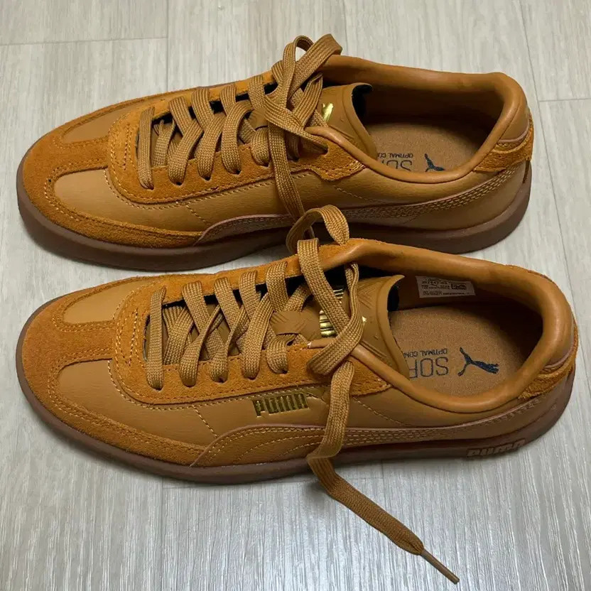 Puma Club 2 Caramel Latte Gold Sneakers - New, Size 230