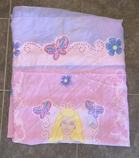 Vintage Dan River Barbie full size lenzuolo piatto fiori