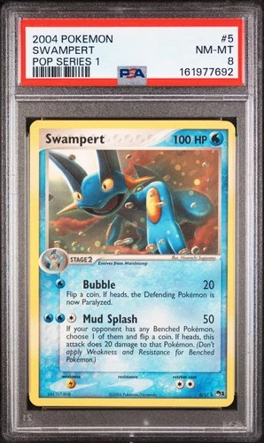 2004 Swampert #5 POP Series 1 Non-Holo Promo PSA 8 NM-MT 161977692