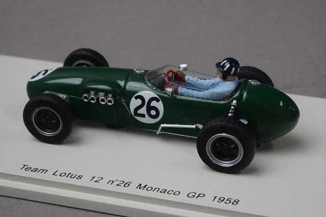 1:43 SPARK S1833 Team Lotus 12 Monaco GP 1958 #26 G. Hill model car - Image 2 of 4