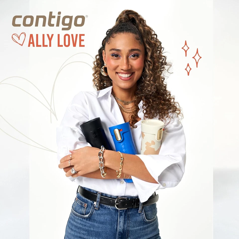 Contigo x Ally Love acero inoxidable 16 oz (paquete único), leche de avena  Foto 2 de 4