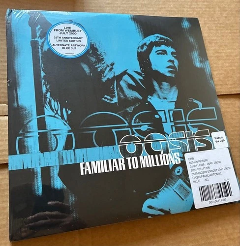 Oasis Familiar to Millions 3LP Blue Colored Vinyl Record Limited